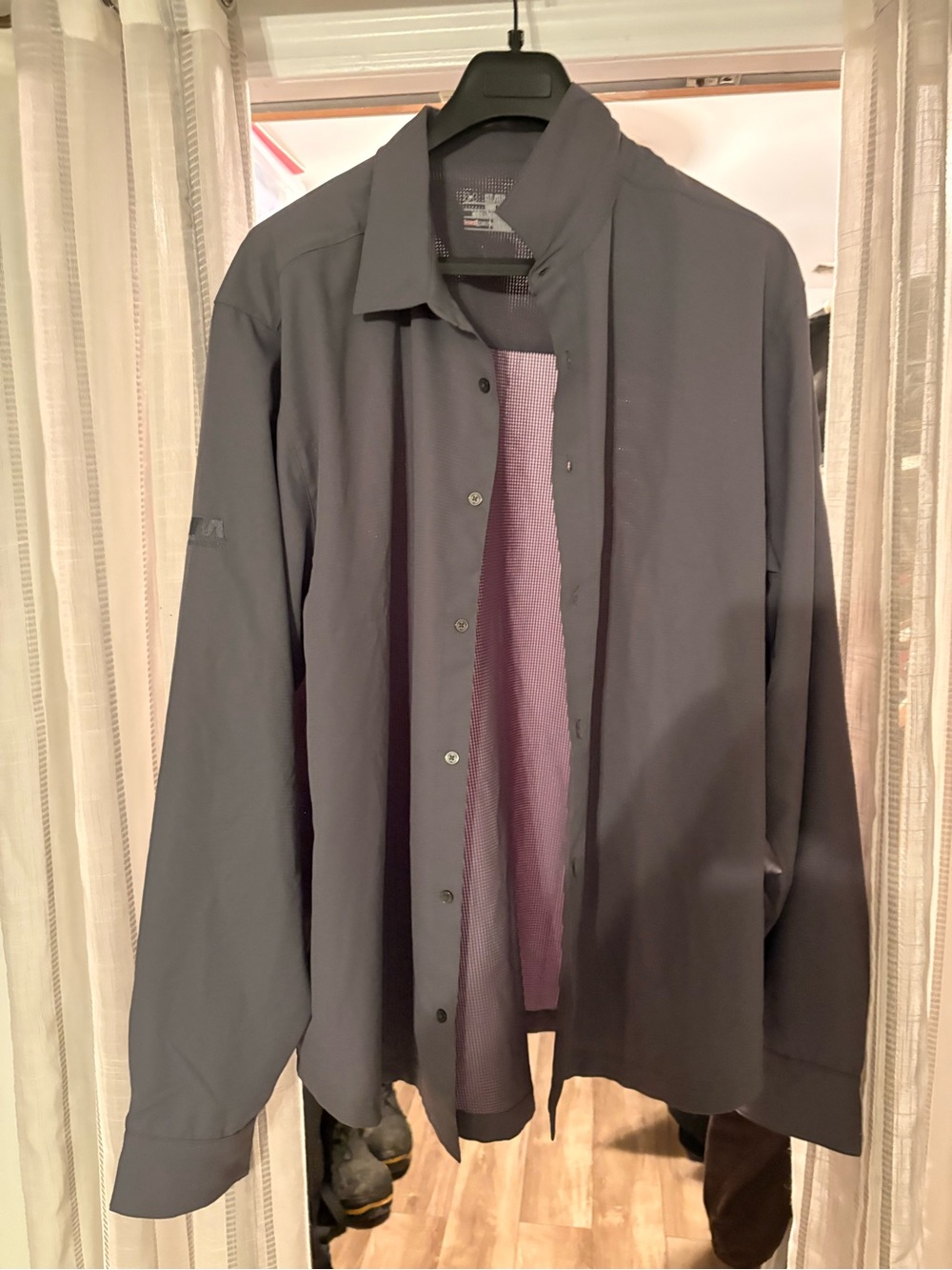 Men's Lightweight Button-Up quick dry grey men’s shirt
